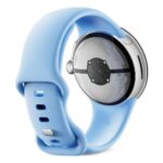 Google Pixel Watch 2 LTE, poliertes Silber, Bay Active Band, Fitbit Herzfrequenz-Tracking und Stressmanagement – Bild 2