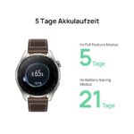 HUAWEI Watch 3 Pro 4G Smartwatch, 1,43 Zoll AMOLED, eSIM, GPS, SpO2, Herzfrequenz, Lederarmband Braun – Bild 4