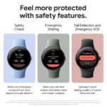 Google Pixel Watch 2 LTE, poliertes Silber, Bay Active Band, Fitbit Herzfrequenz-Tracking und Stressmanagement – Bild 5