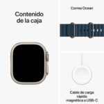 Apple Watch Ultra 2 49 mm GPS + Cellular, Titangehäuse, Ocean Armband Blau, Generalüberholt - Image 7