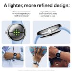Google Pixel Watch 2 LTE, poliertes Silber, Bay Active Band, Fitbit Herzfrequenz-Tracking und Stressmanagement – Bild 4