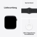 Apple Watch Series 11 42 mm GPS, Aluminium Space Grau, Sportarmband Schwarz S/M, Fitness- und Schlaftracking - Image 6