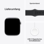 Apple Watch Series 11 46 mm GPS, Aluminium Space Grau, Sportarmband Schwarz M/L, Fitness- und Schlaftracking - Image 6