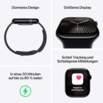 Apple Watch Series 10 42 mm GPS + Cellular, Titangehäuse Schiefer, Sportarmband Schwarz M/L, EKG - Image 3
