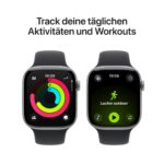 Apple Watch Series 11 46 mm GPS, Aluminium Space Grau, Sportarmband Schwarz M/L, Fitness- und Schlaftracking - Image 3