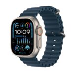 Apple Watch Ultra 2 49 mm GPS + Cellular, Titangehäuse, Ocean Armband Blau, Generalüberholt