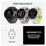 Garmin Forerunner 970 GPS Running- und Triathlon-Smartwatch, AMOLED, Titan, LED-Taschenlampe, Whitestone – Bild 8