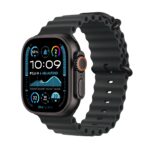 Apple Watch Ultra 2 49 mm GPS + Cellular, Titangehäuse, Ocean Band Schwarz, Generalüberholt