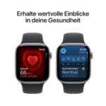Apple Watch Series 11 42 mm GPS, Aluminium Space Grau, Sportarmband Schwarz S/M, Fitness- und Schlaftracking - Image 4